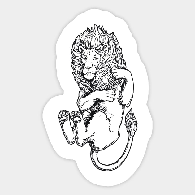 A Levity of Animals: Lion's Pride Sticker by calebfaires